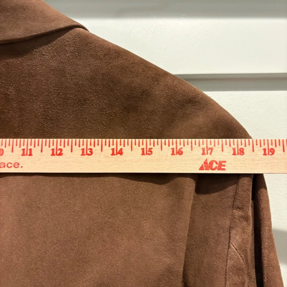 Lopez Suede Leather Blazer Mens 42 Brown Argentina Fine Leather Goods Jacket 70s